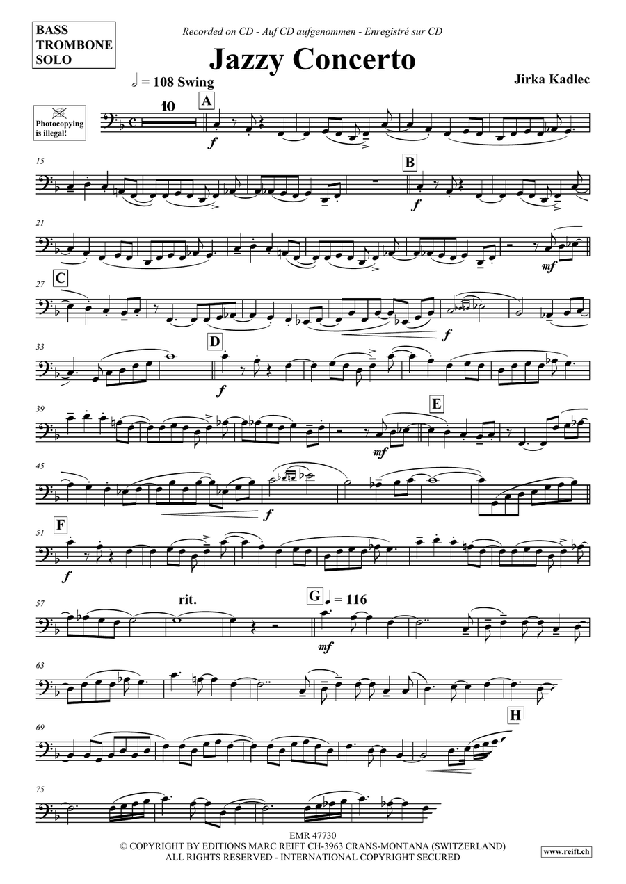 Jazzy Concerto Jazzy Concerto Trombone scores gallery preview page 4