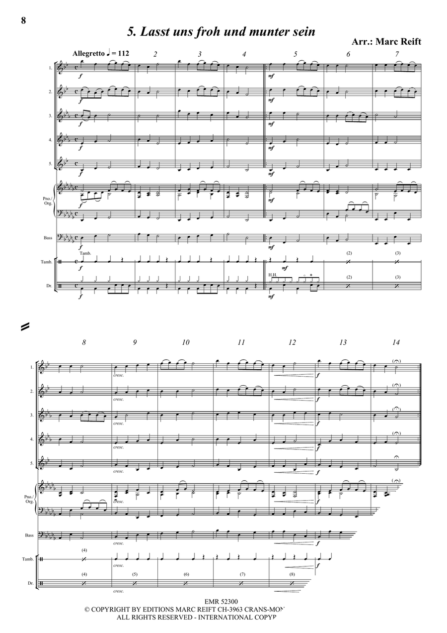 35 Easy Christmas Quintets Saxophone Quintet scores gallery preview page 7