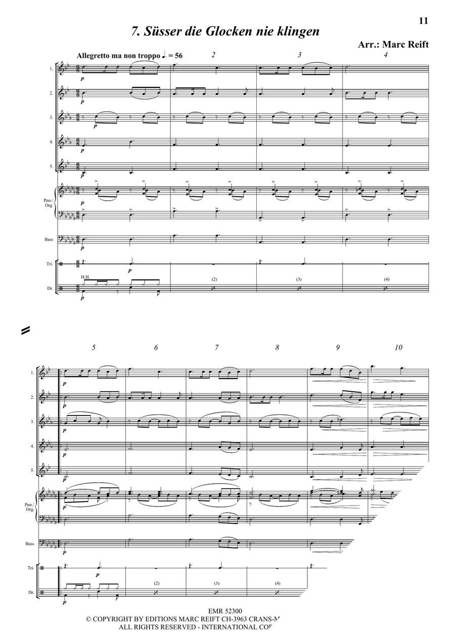 35 Easy Christmas Quintets Saxophone Quintet scores gallery preview page 9