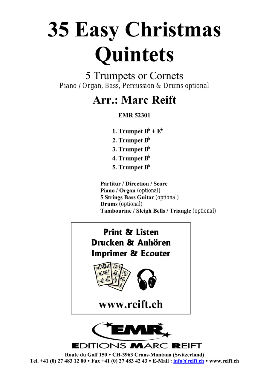 35 Easy Christmas Quintets Cornet scores gallery preview page 2