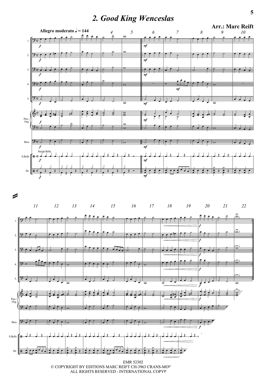 35 Easy Christmas Quintets Trombone scores gallery preview page 4