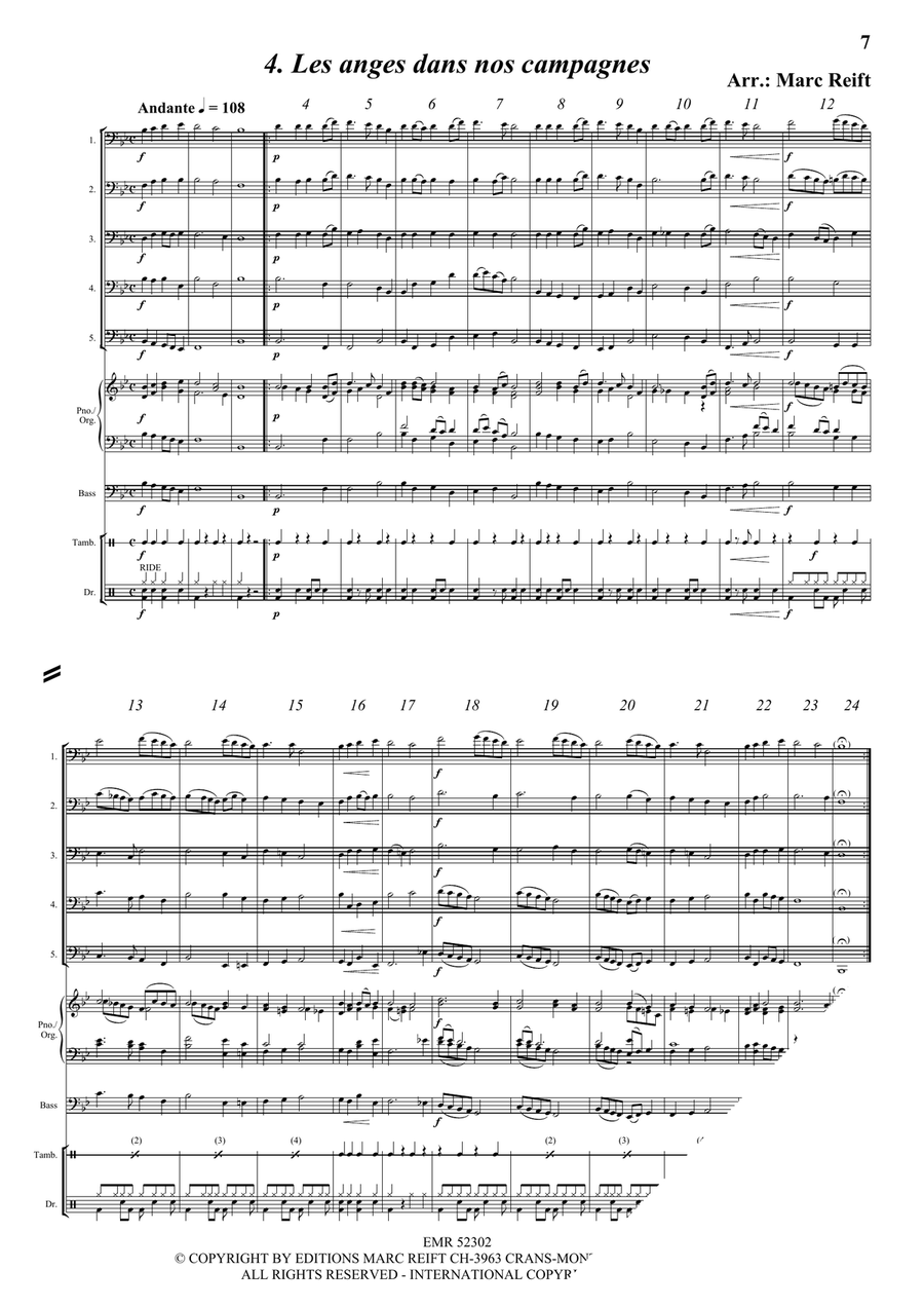 35 Easy Christmas Quintets Trombone scores gallery preview page 6