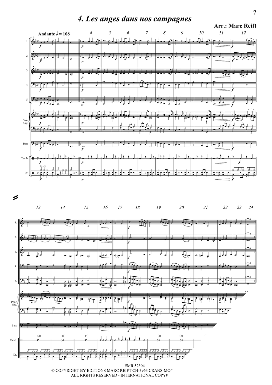 35 Easy Christmas Quintets Brass Quintet scores gallery preview page 6