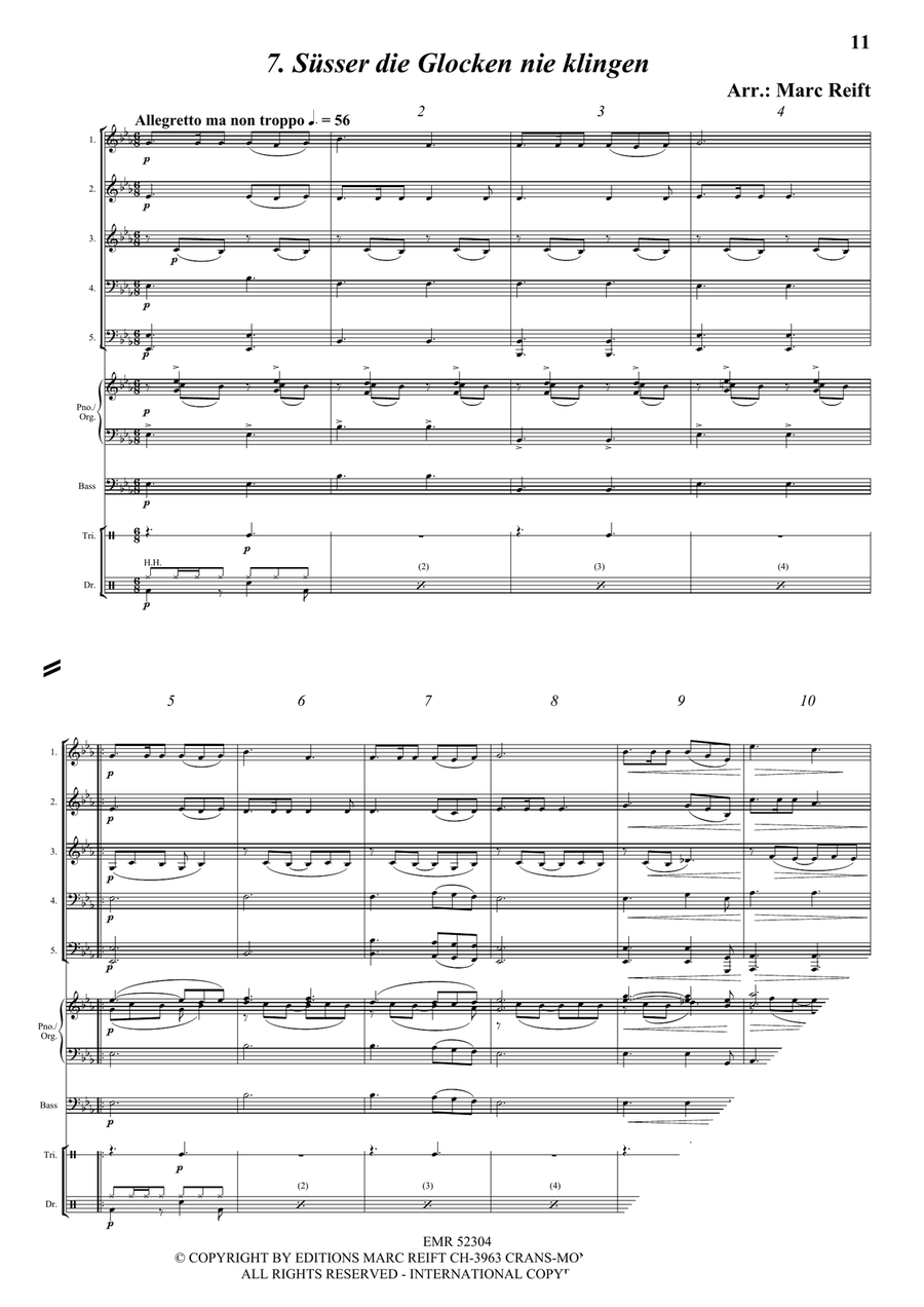 35 Easy Christmas Quintets Brass Quintet scores gallery preview page 9