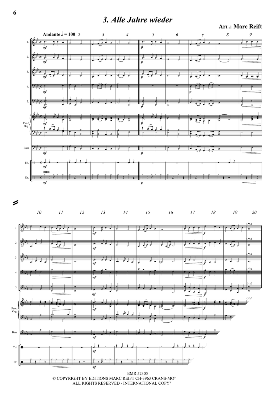 35 Easy Christmas Quintets Woodwind Quintet scores gallery preview page 5