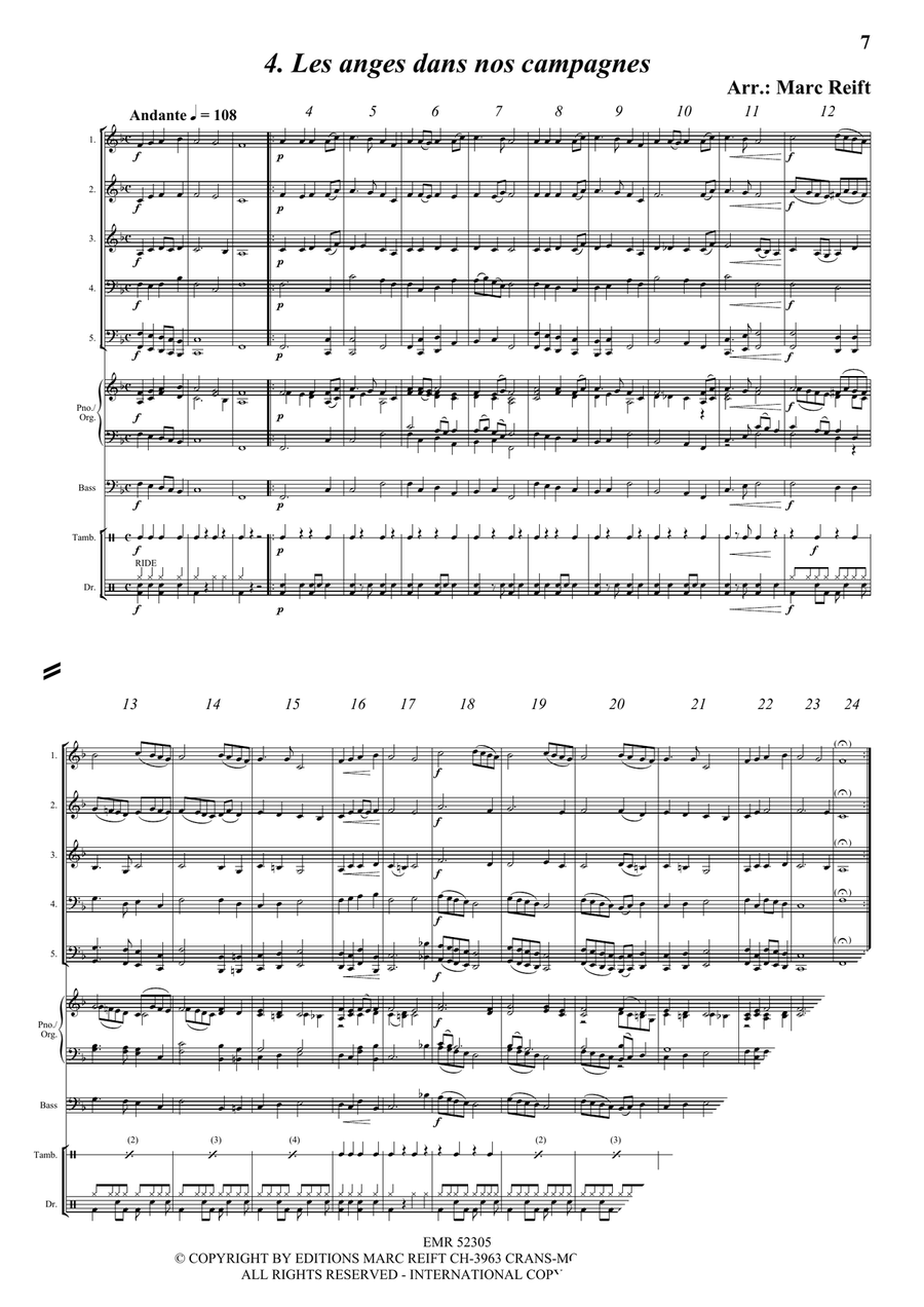 35 Easy Christmas Quintets Woodwind Quintet scores gallery preview page 6