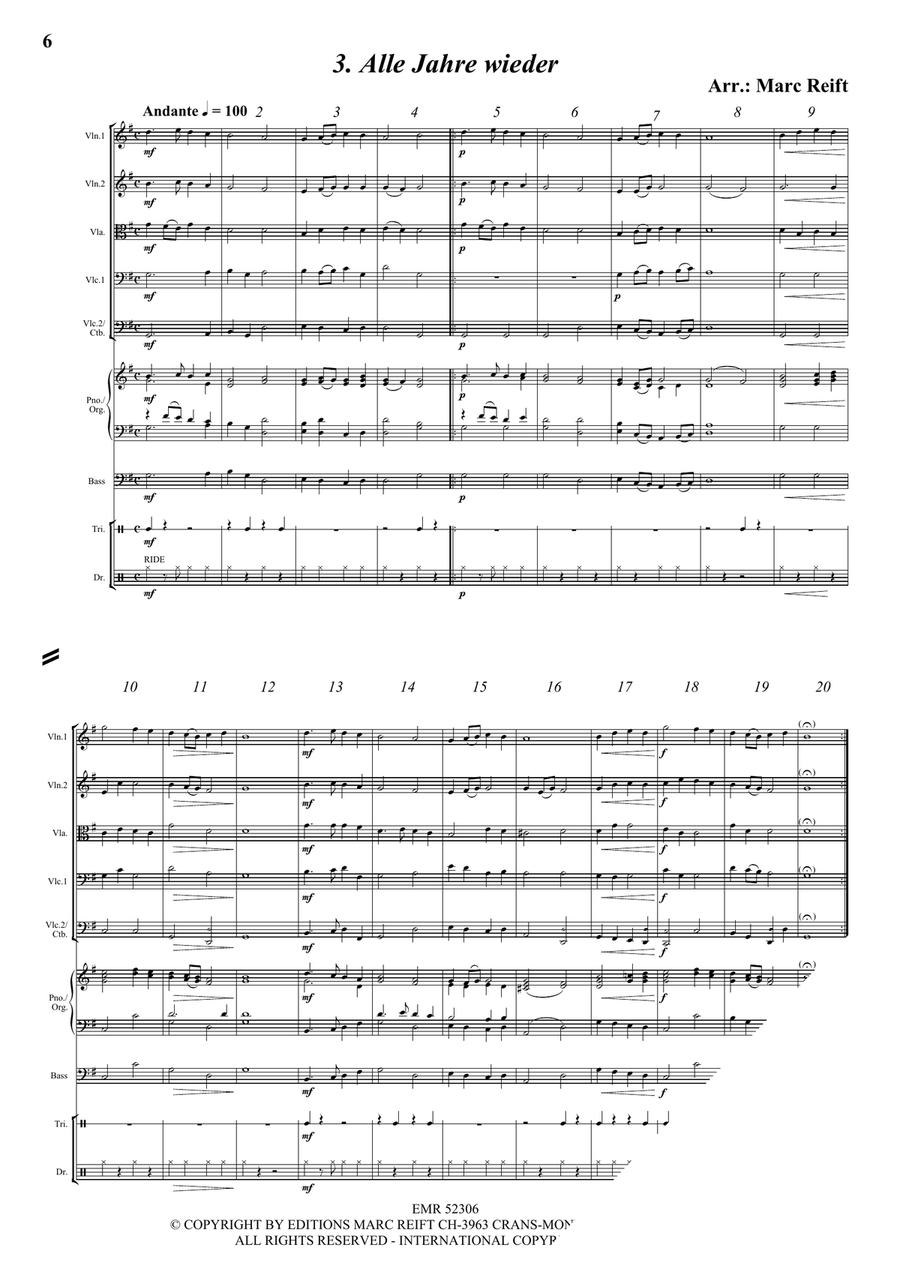 35 Easy Christmas Quintets String Orchestra scores gallery preview page 5