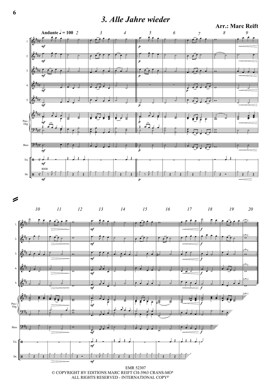 35 Easy Christmas Quintets Flute scores gallery preview page 5