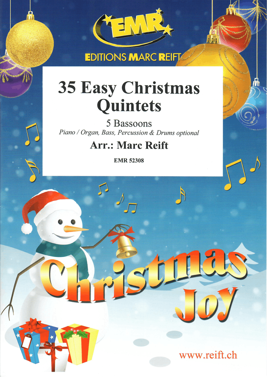 35 Easy Christmas Quintets Bassoon scores gallery preview page 1