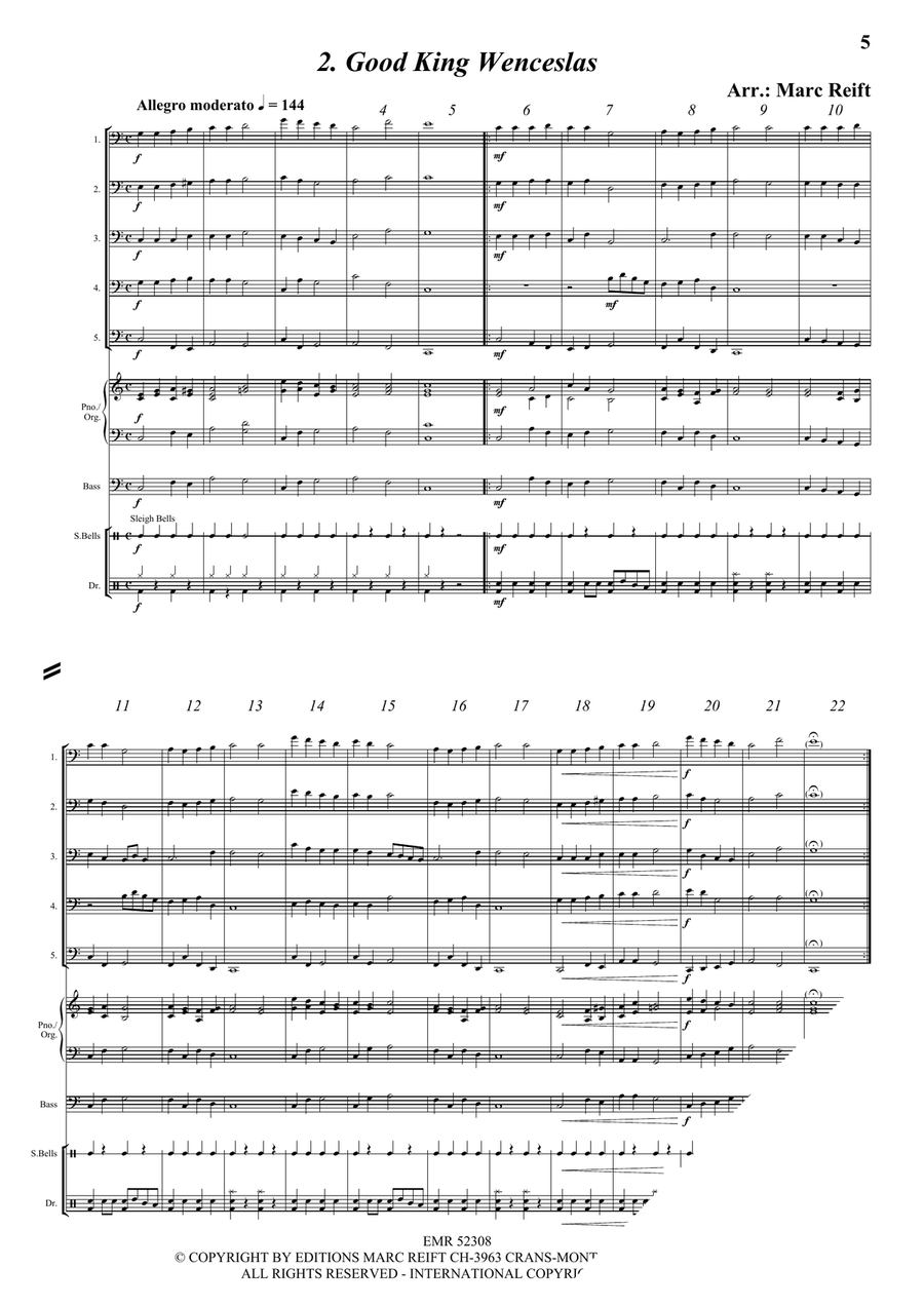 35 Easy Christmas Quintets Bassoon scores gallery preview page 4