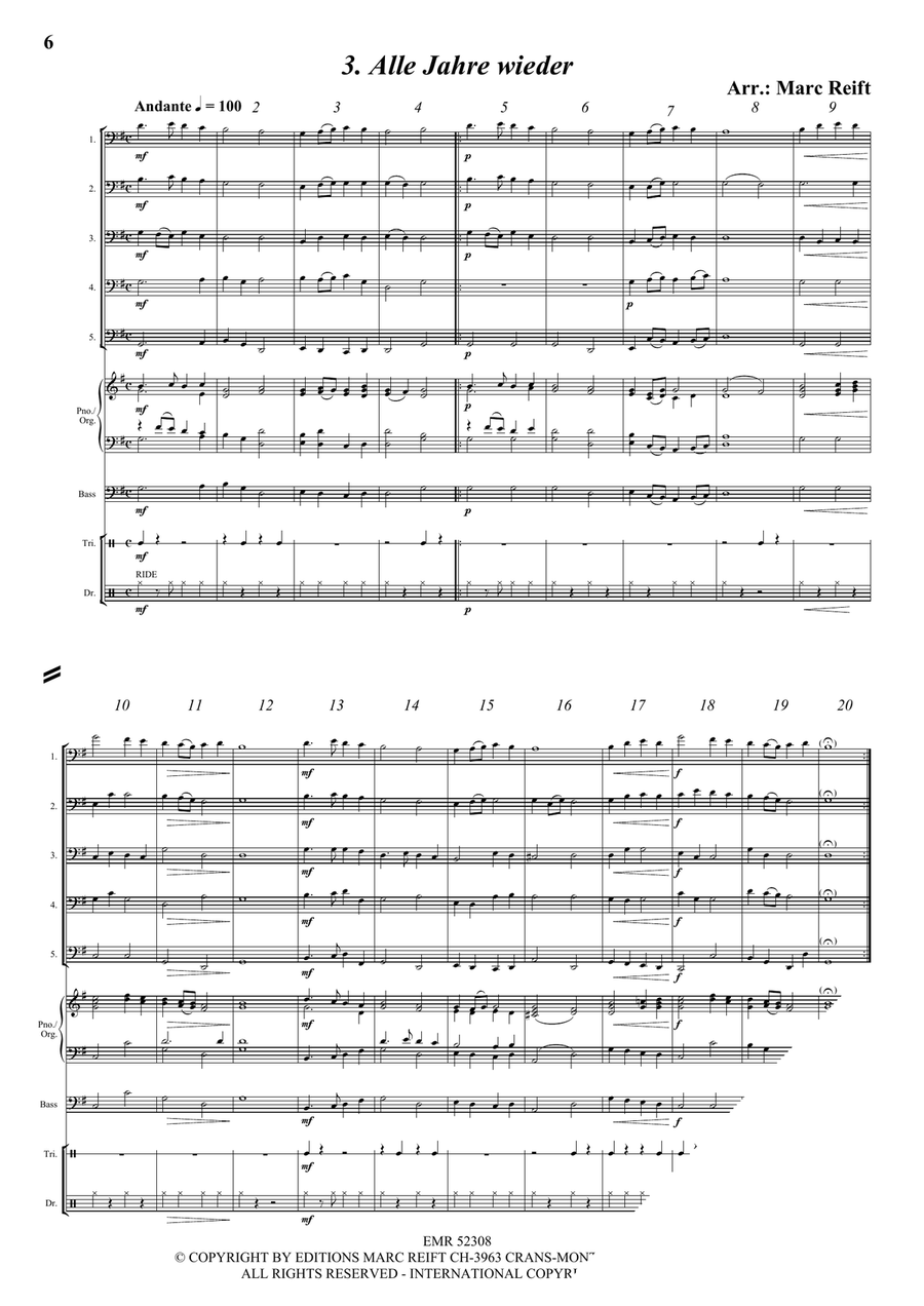 35 Easy Christmas Quintets Bassoon scores gallery preview page 5