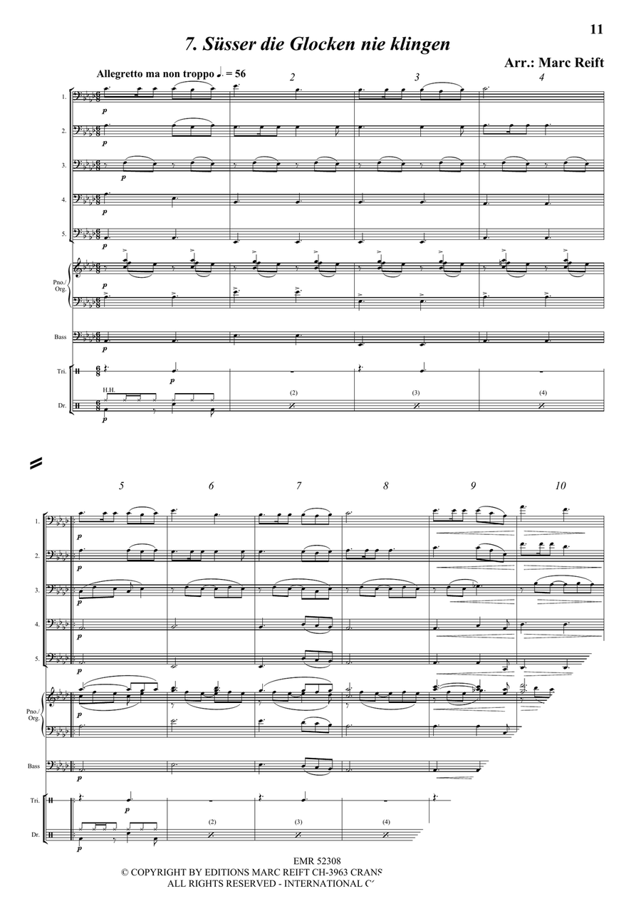 35 Easy Christmas Quintets Bassoon scores gallery preview page 9
