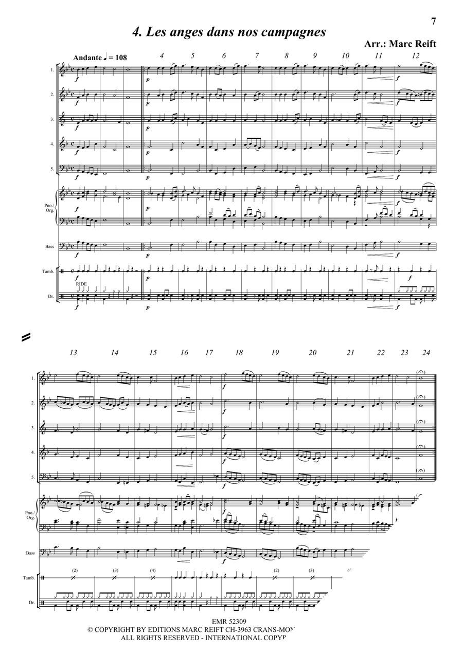 35 Easy Christmas Quintets Woodwind Quintet scores gallery preview page 6