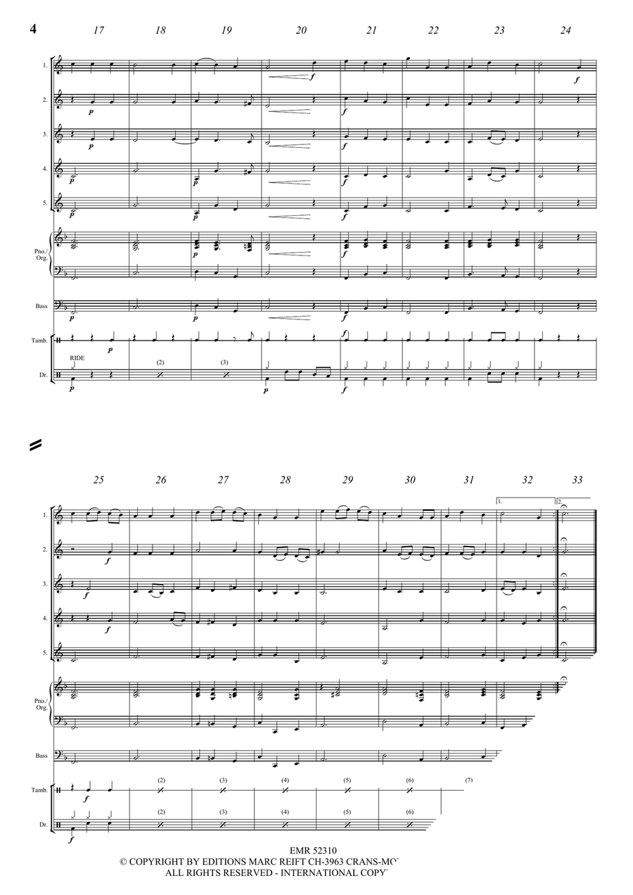35 Easy Christmas Quintets Horn scores gallery preview page 4