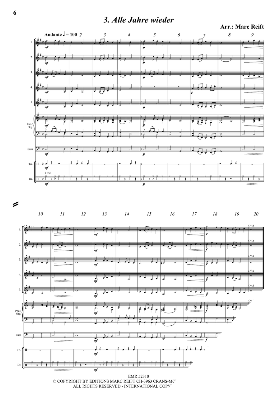 35 Easy Christmas Quintets Horn scores gallery preview page 6