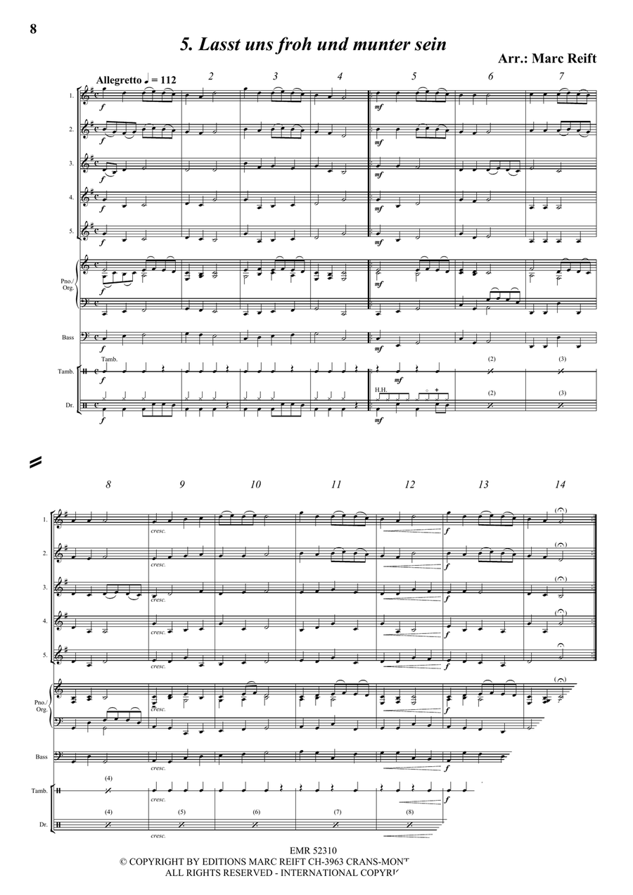 35 Easy Christmas Quintets Horn scores gallery preview page 8