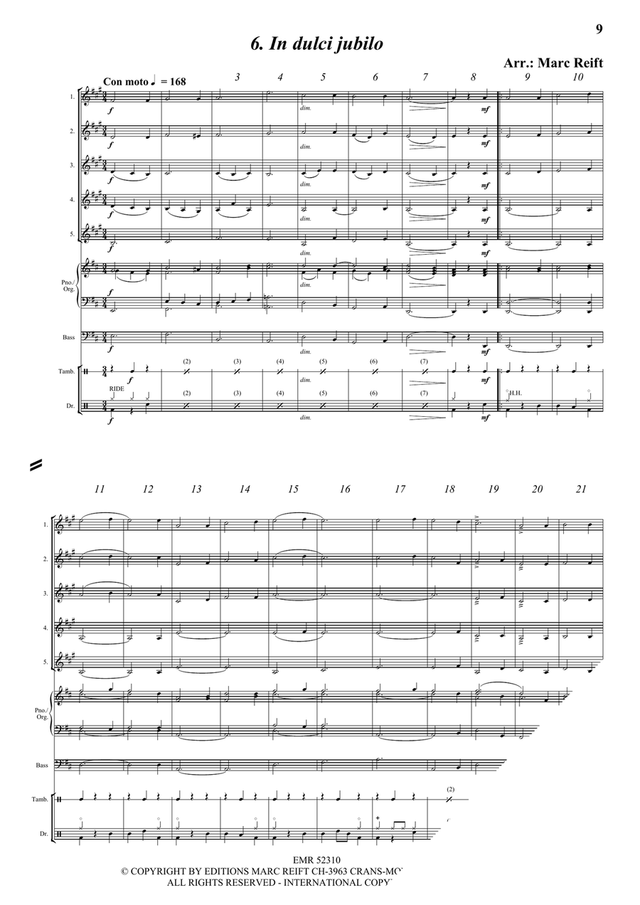 35 Easy Christmas Quintets Horn scores gallery preview page 9