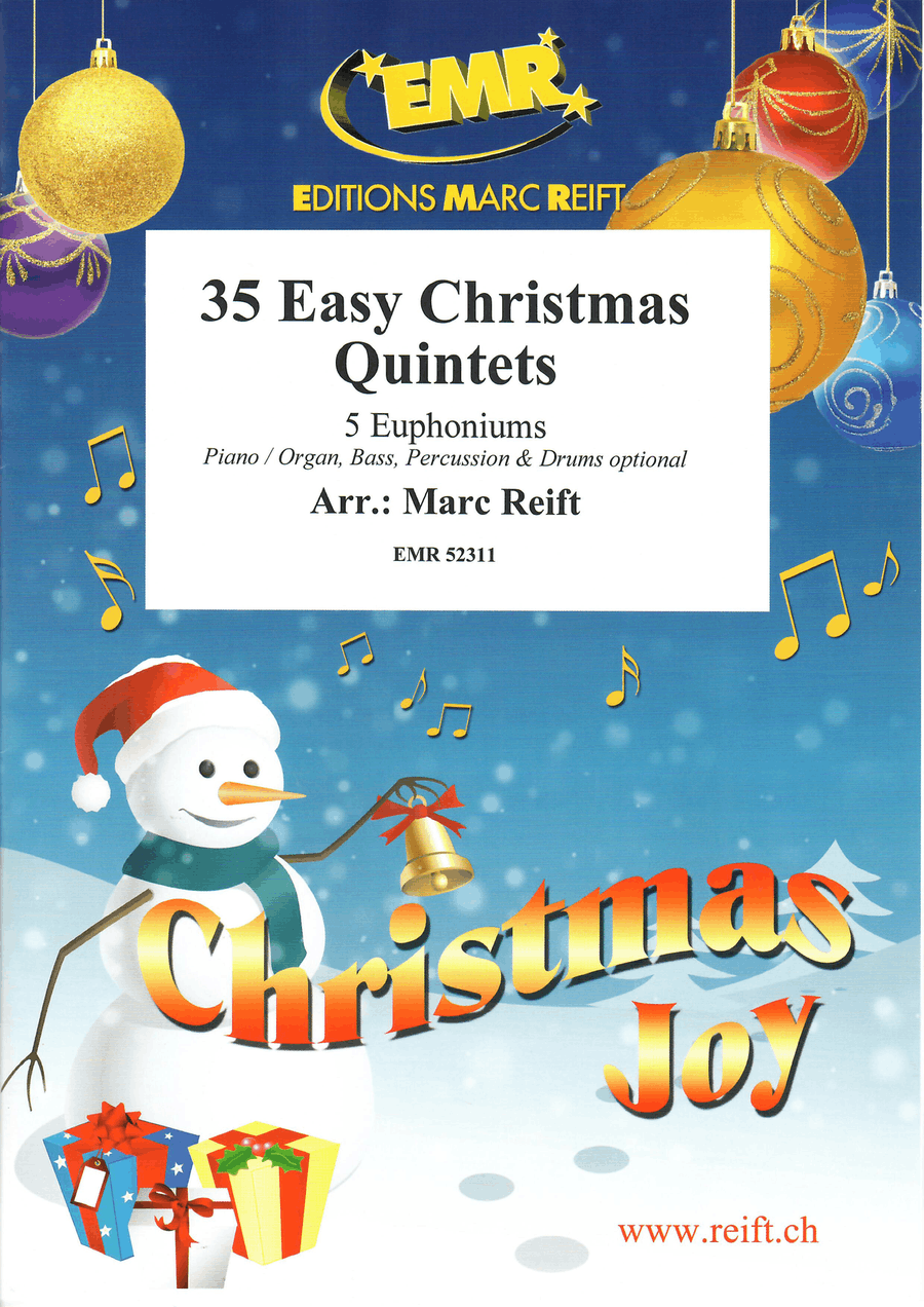 35 Easy Christmas Quintets Euphonium Quintet scores gallery preview page 1