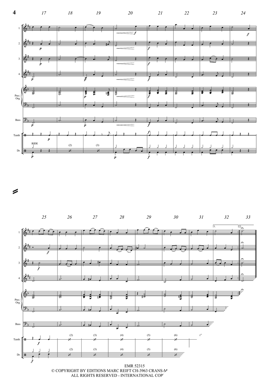 35 Easy Christmas Quartets Saxophone Quartet scores gallery preview page 4