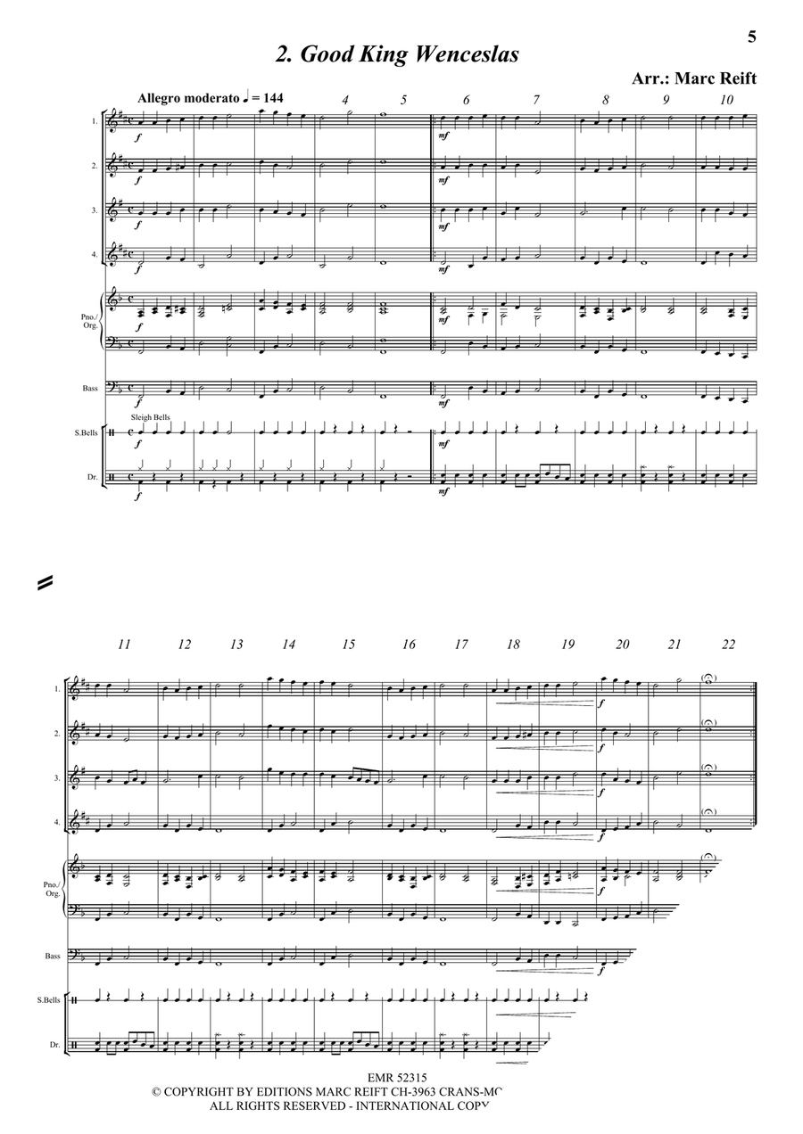35 Easy Christmas Quartets Saxophone Quartet scores gallery preview page 5