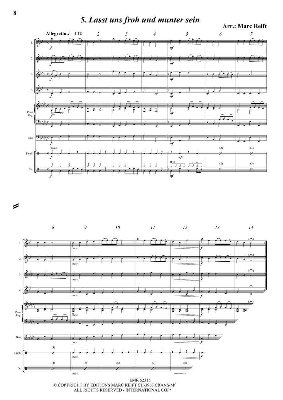 35 Easy Christmas Quartets Saxophone Quartet scores gallery preview page 8