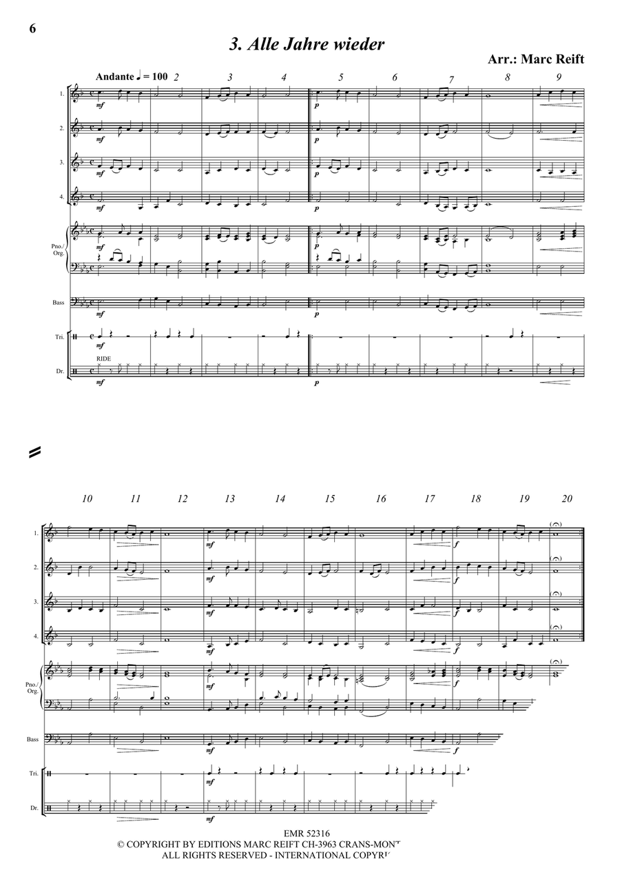 35 Easy Christmas Quartets Cornet scores gallery preview page 5