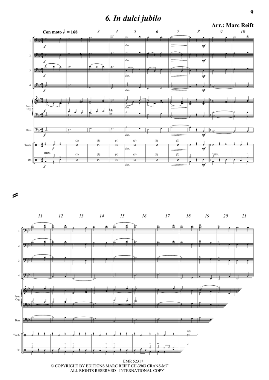 35 Easy Christmas Quartets Trombone Quartet scores gallery preview page 8