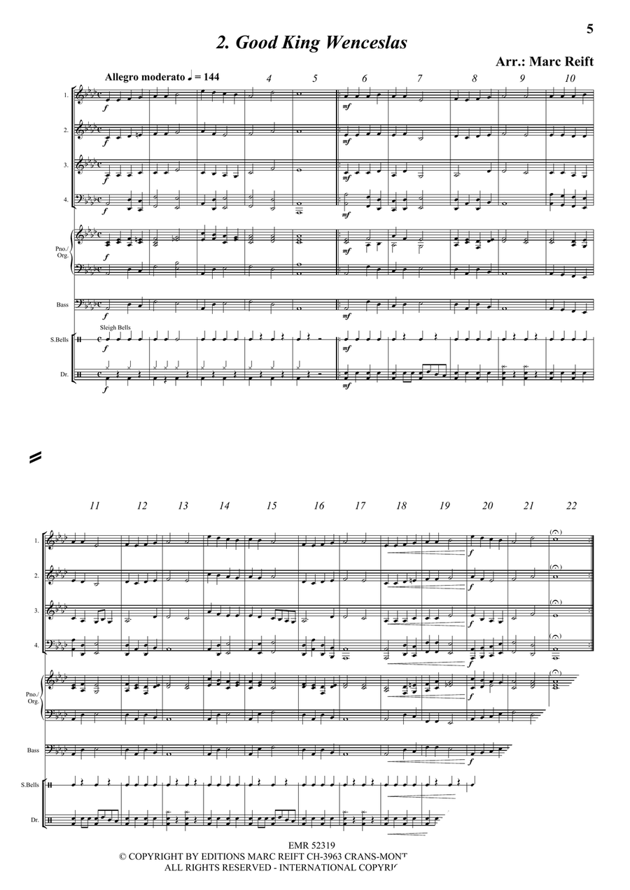 35 Easy Christmas Quartets Brass Quartet scores gallery preview page 4