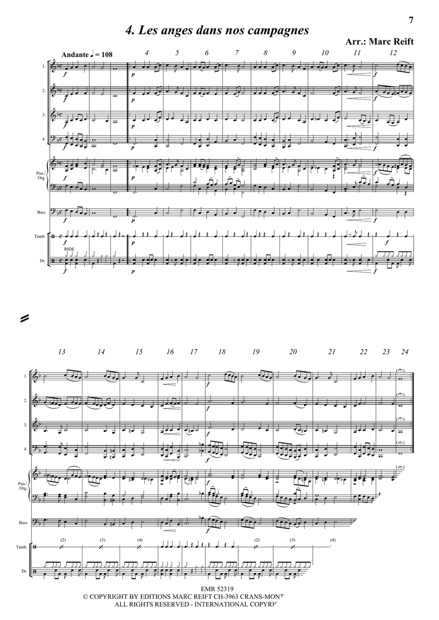 35 Easy Christmas Quartets Brass Quartet scores gallery preview page 6