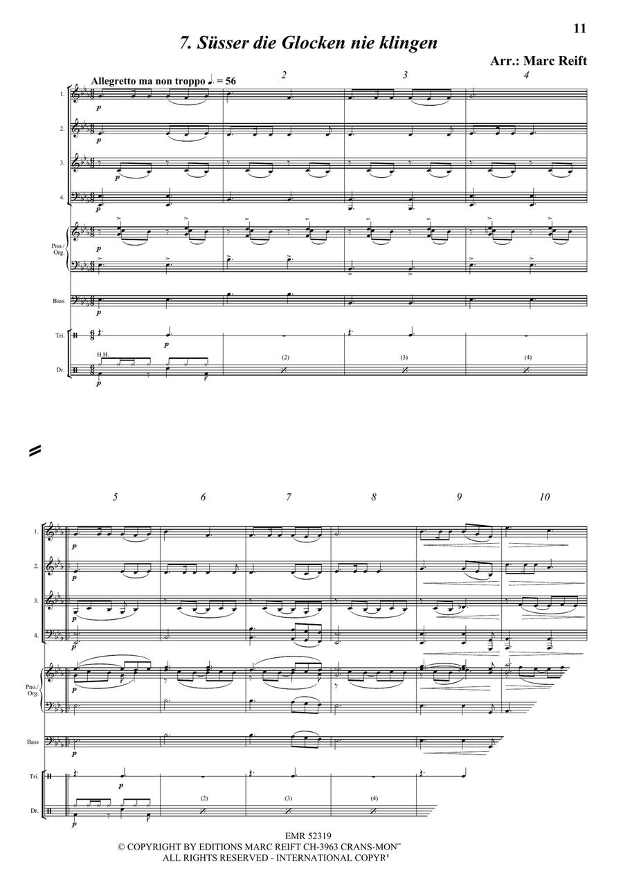 35 Easy Christmas Quartets Brass Quartet scores gallery preview page 9