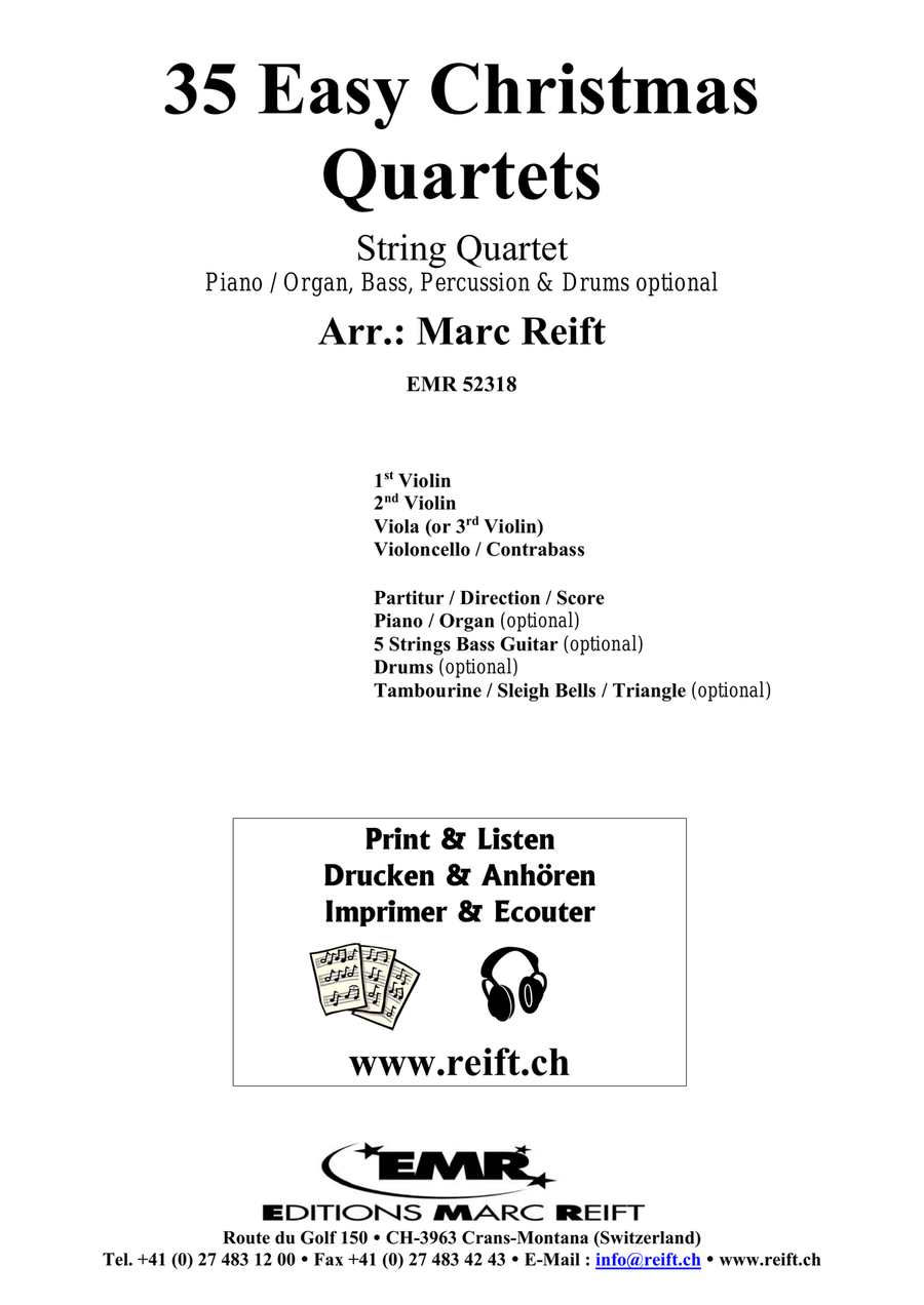 35 Easy Christmas Quartets String Quartet scores gallery preview page 2