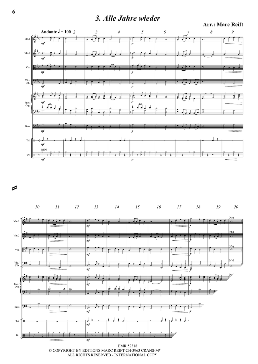 35 Easy Christmas Quartets String Quartet scores gallery preview page 5