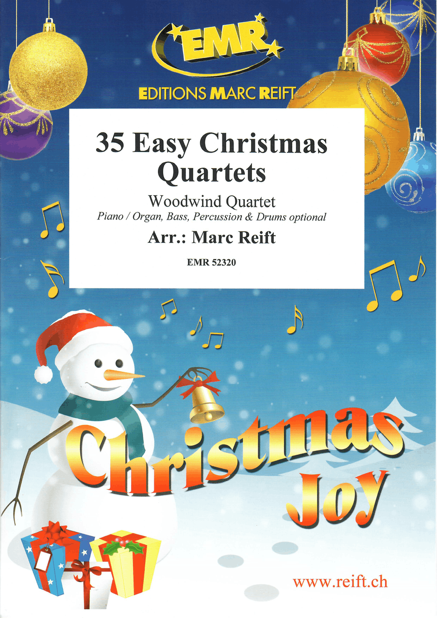 35 Easy Christmas Quartets Woodwind Quartet scores gallery preview page 1