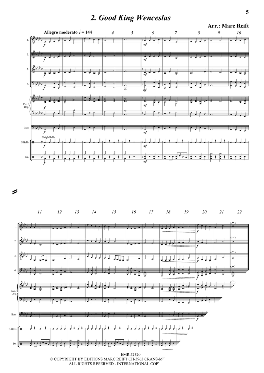 35 Easy Christmas Quartets Woodwind Quartet scores gallery preview page 4