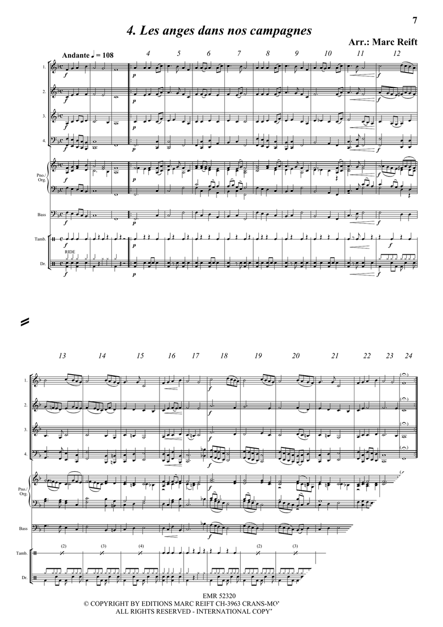 35 Easy Christmas Quartets Woodwind Quartet scores gallery preview page 6