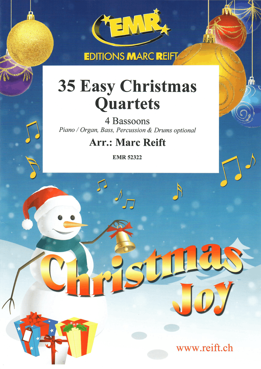 35 Easy Christmas Quartets Bassoon Quartet scores gallery preview page 1