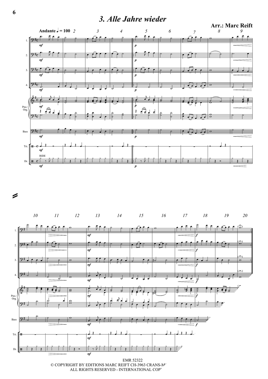 35 Easy Christmas Quartets Bassoon Quartet scores gallery preview page 5