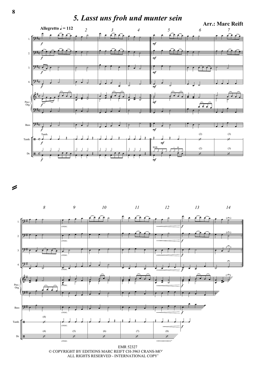 35 Easy Christmas Quartets Cello scores gallery preview page 7