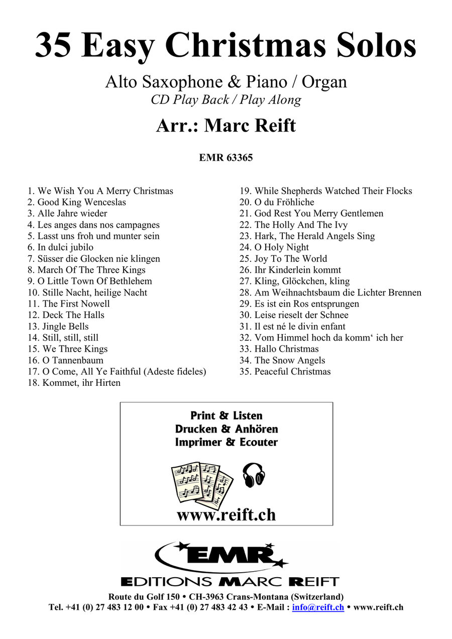 35 Easy Christmas Solos 35 Easy Christmas Solos Alto Saxophone scores gallery preview page 2