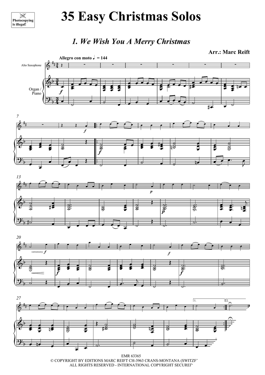 35 Easy Christmas Solos 35 Easy Christmas Solos Alto Saxophone scores gallery preview page 3