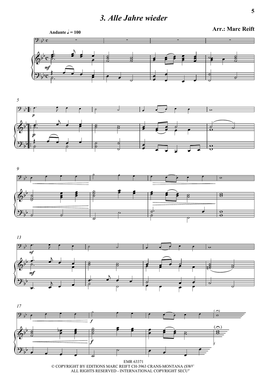 35 Easy Christmas Solos 35 Easy Christmas Solos Double Bass scores gallery preview page 5