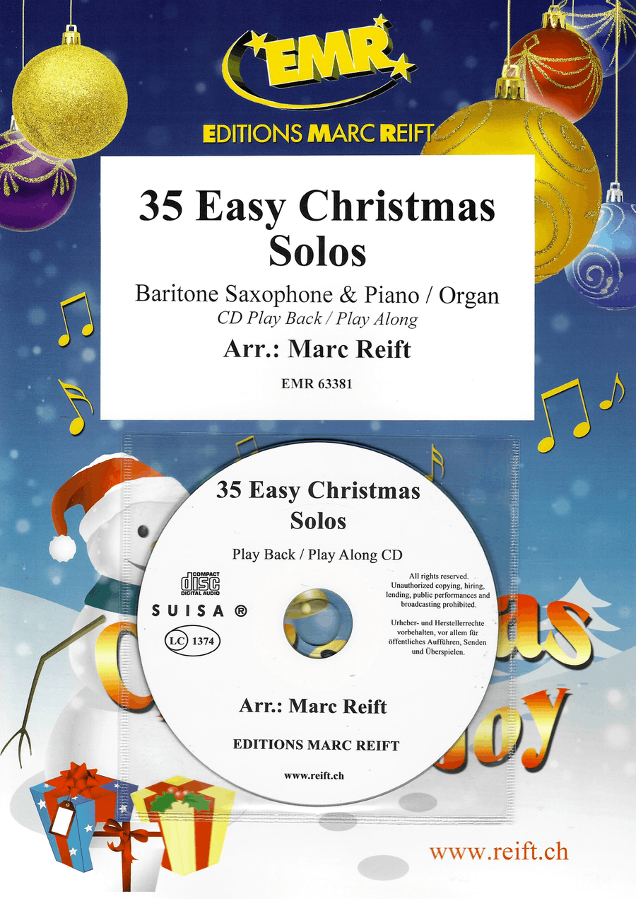 35 Easy Christmas Solos 35 Easy Christmas Solos Baritone Saxophone scores gallery preview page 1
