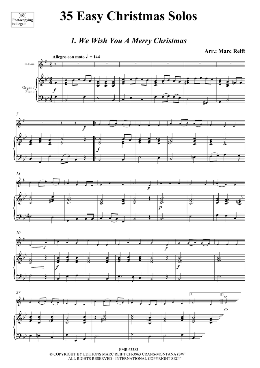 35 Easy Christmas Solos 35 Easy Christmas Solos Horn scores gallery preview page 3