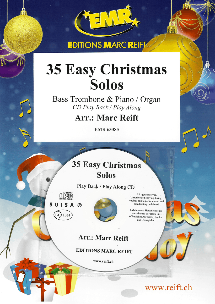 35 Easy Christmas Solos 35 Easy Christmas Solos Trombone scores gallery preview page 1
