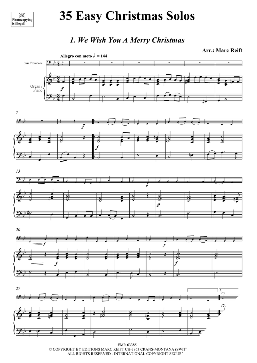 35 Easy Christmas Solos 35 Easy Christmas Solos Trombone scores gallery preview page 3