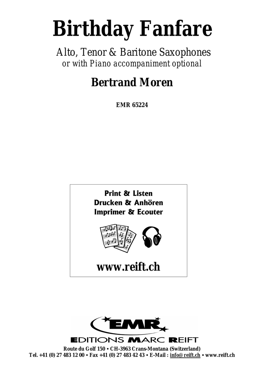 Birthday Fanfare Birthday Fanfare Tenor Saxophone scores gallery preview page 2
