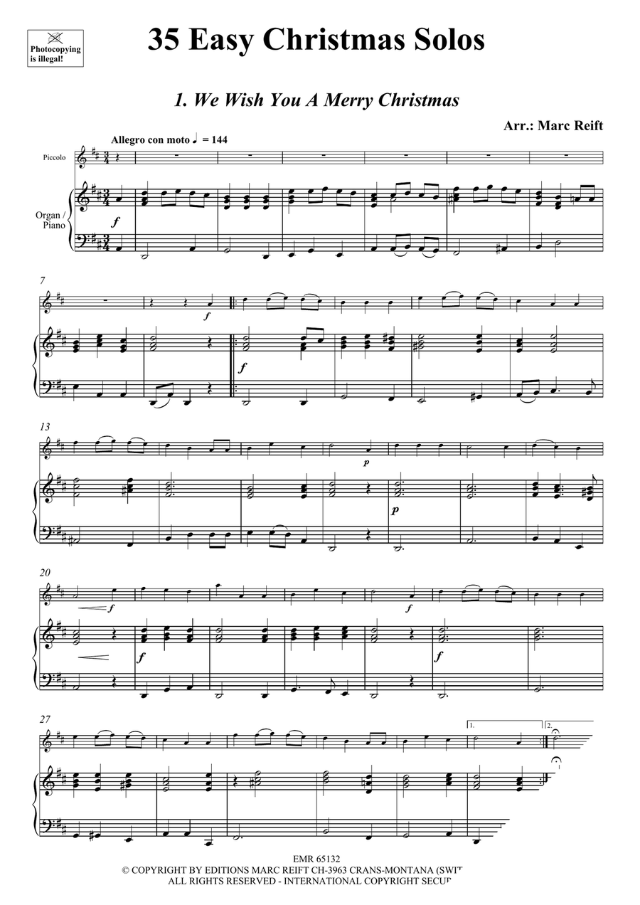 35 Easy Christmas Solos 35 Easy Christmas Solos Piccolo scores gallery preview page 3