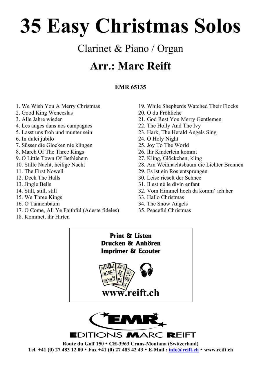 35 Easy Christmas Solos 35 Easy Christmas Solos Clarinet Solo scores gallery preview page 2