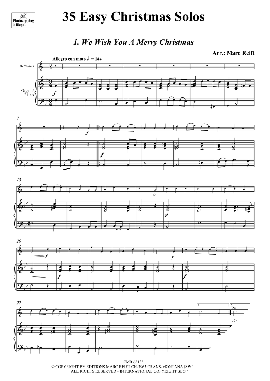 35 Easy Christmas Solos 35 Easy Christmas Solos Clarinet Solo scores gallery preview page 3