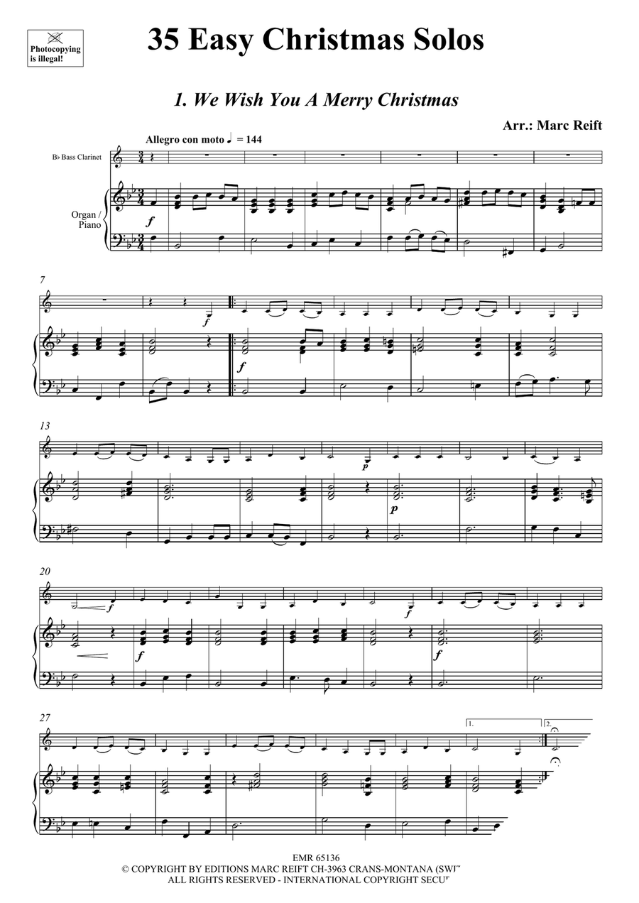 35 Easy Christmas Solos 35 Easy Christmas Solos Bass Clarinet scores gallery preview page 3